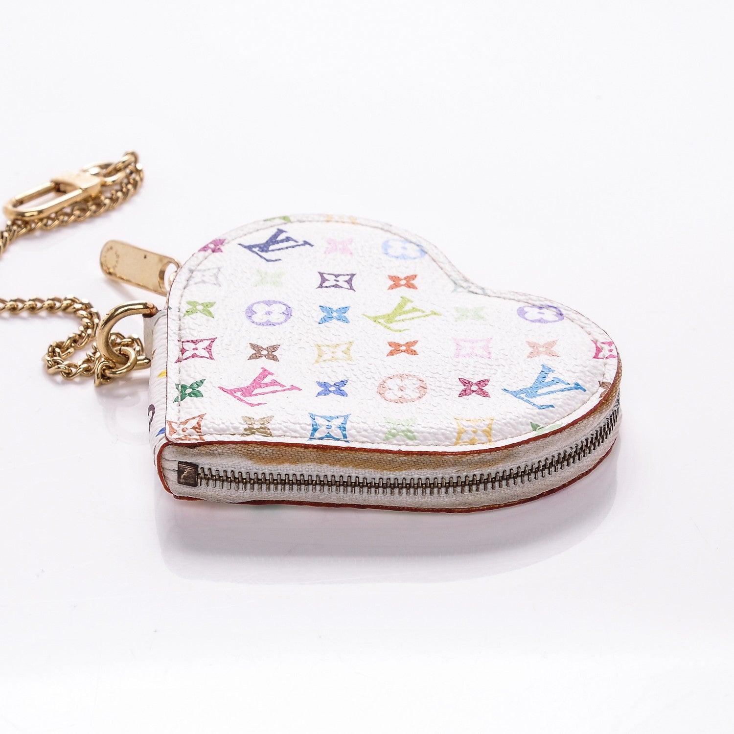Louis Vuitton Monogram Multicolor Coeur Heart Coin Purse White
