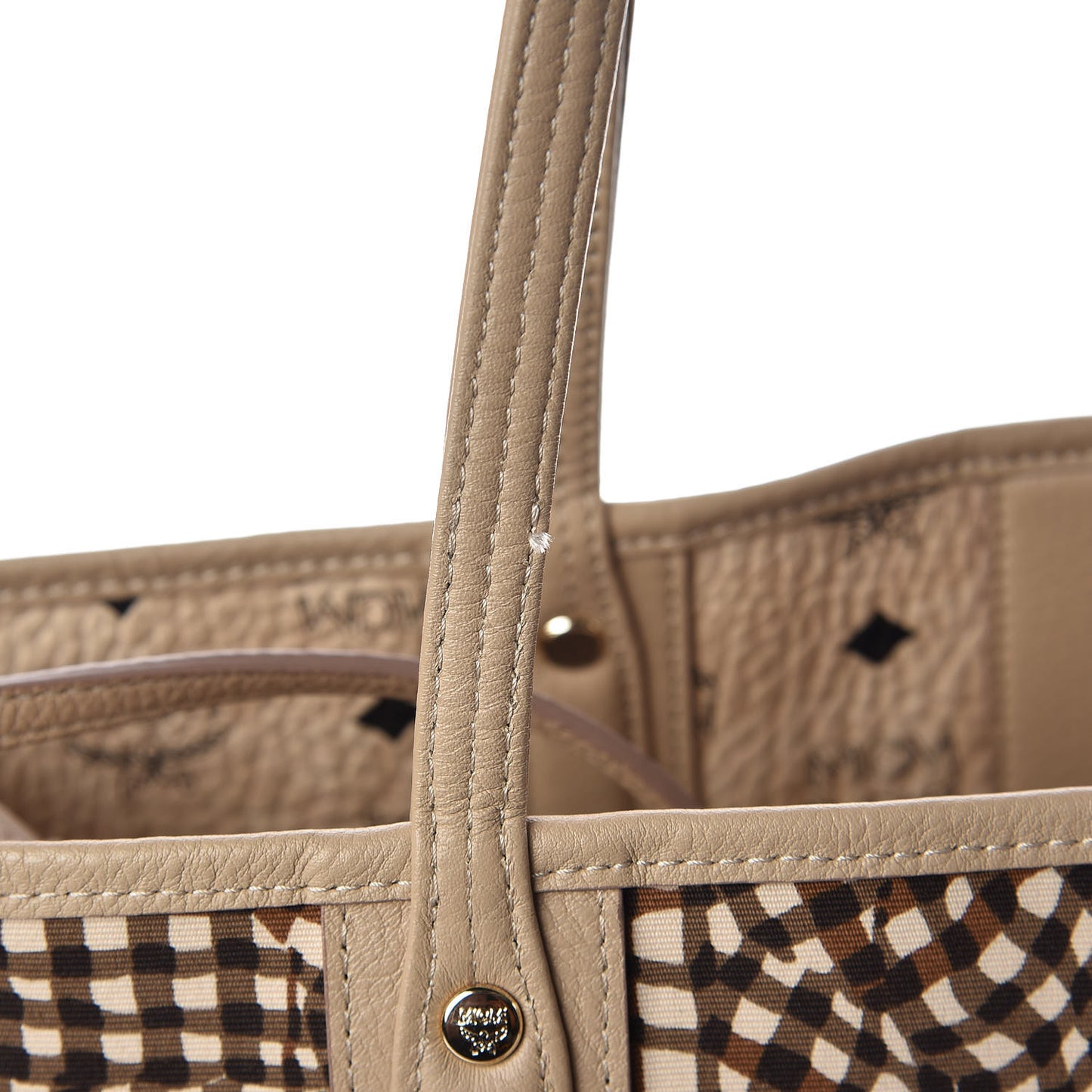Visetos Medium Liz Reversible Shopper Tote Beige