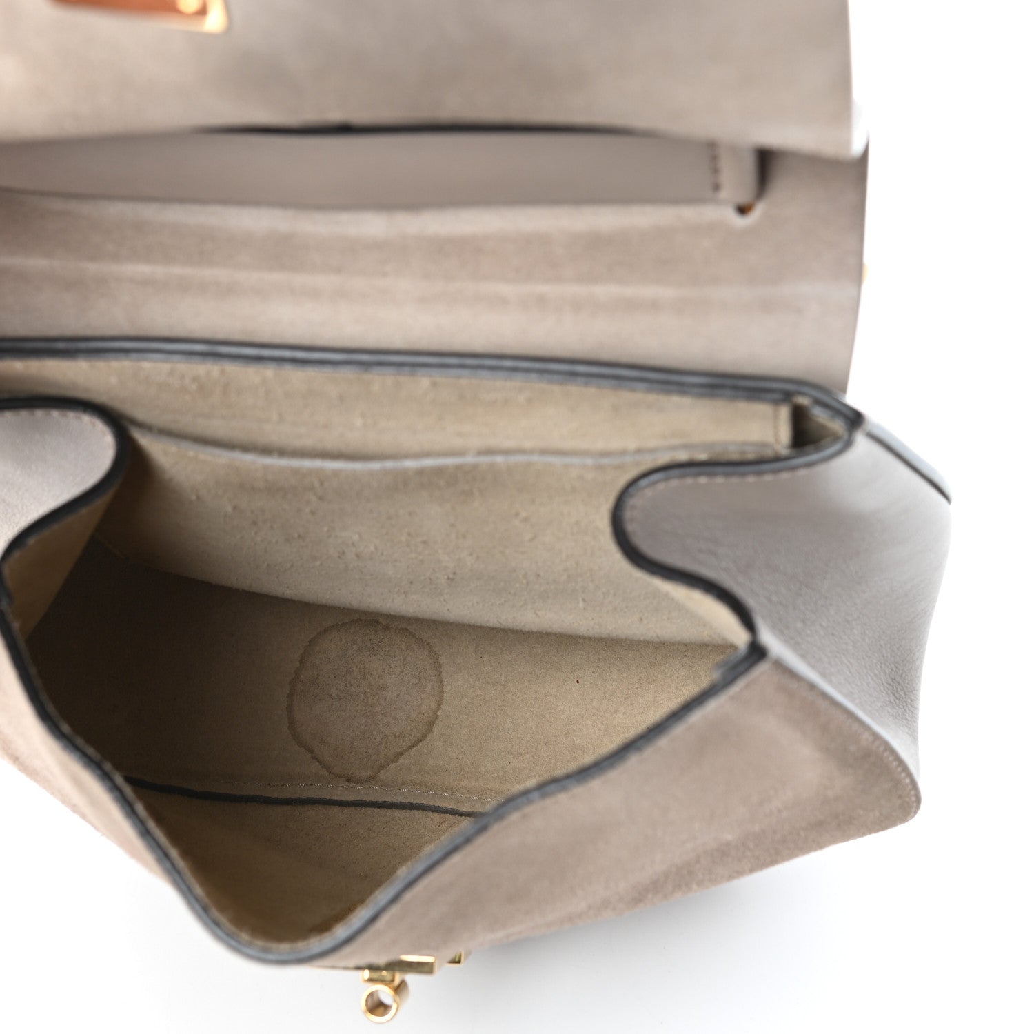 Chloe Suede Smooth Calfskin Drew Shoulder Bag Motty Grey 5 of 11