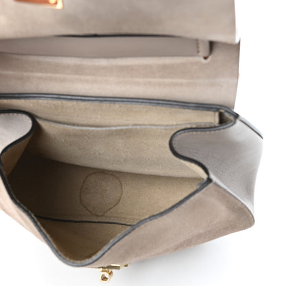 Chloe Suede Smooth Calfskin Drew Shoulder Bag Motty Grey 5 of 11