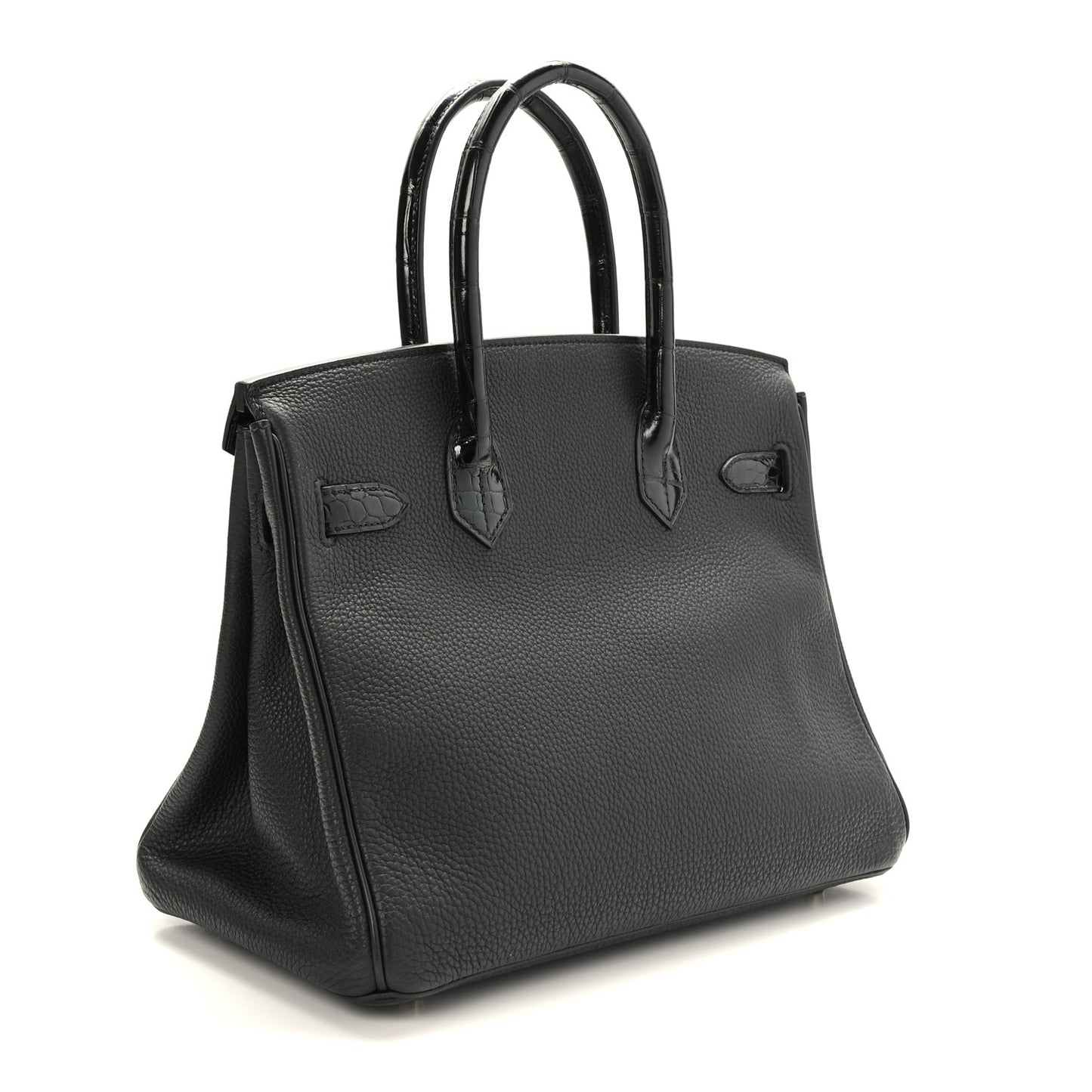 Togo Shiny Niloticus Crocodile Birkin Touch 30 Black