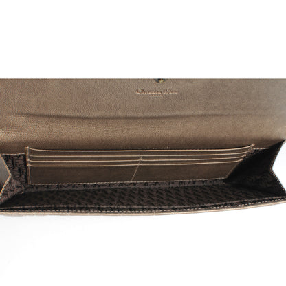 Christian Dior Leather Cannage D Clutch Wristlet Gold 5 of 8