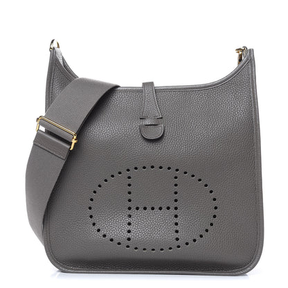 Hermes Taurillon Clemence Evelyne III PM Etain 1 of 11