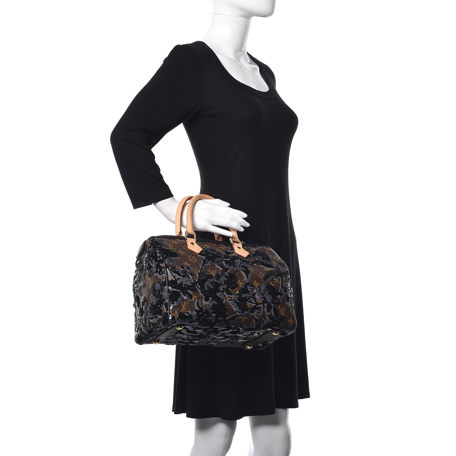 Louis Vuitton Monogram Fleur De Jais Sequins Speedy 30 2 of 10