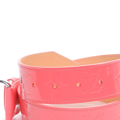 Louis Vuitton Vernis 40mm Fleur Belt 80 32 Rose Litchi 4 of 8