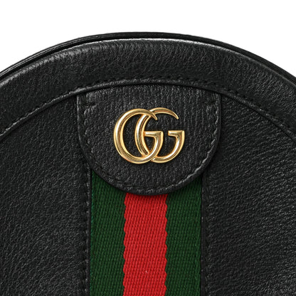 Gucci Grained Calfskin Web Mini Ophidia Round Shoulder Bag Black 11 of 12