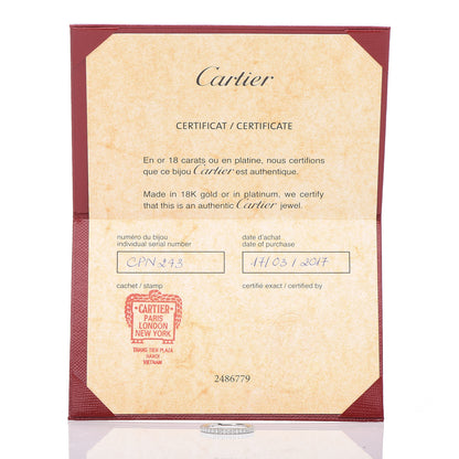 Cartier 18K White Gold Diamond 2mm Étincelle de Wedding Band Ring 53 6.5 5 of 5