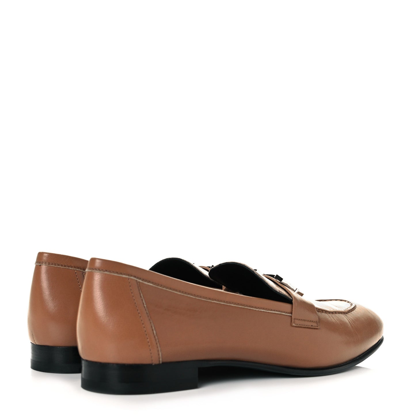 Goatskin Womens Paris Loafers 39.5 Gold