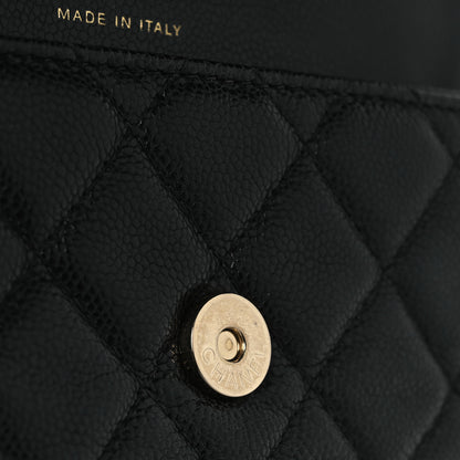 Chanel Caviar Quilted Flap Phone Holder With Chain Black 13 of 15