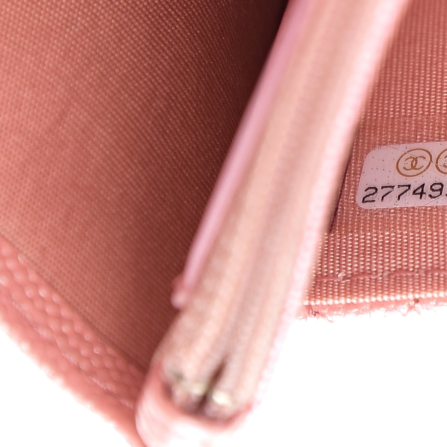 Chanel Iridescent Caviar Quilted Wallet on Chain WOC Rose Pink 7 of 11