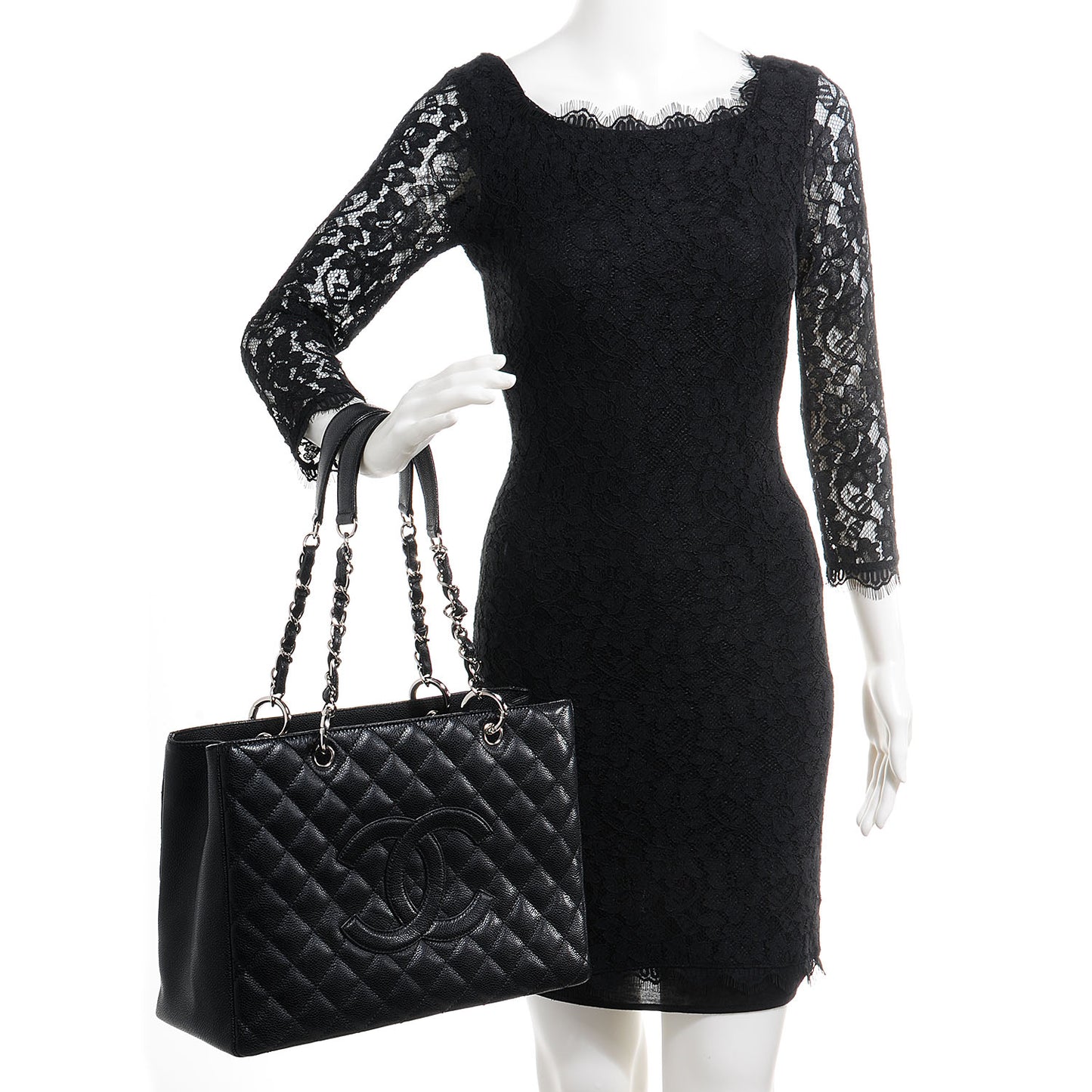 Caviar Grand Shopping Tote GST Black