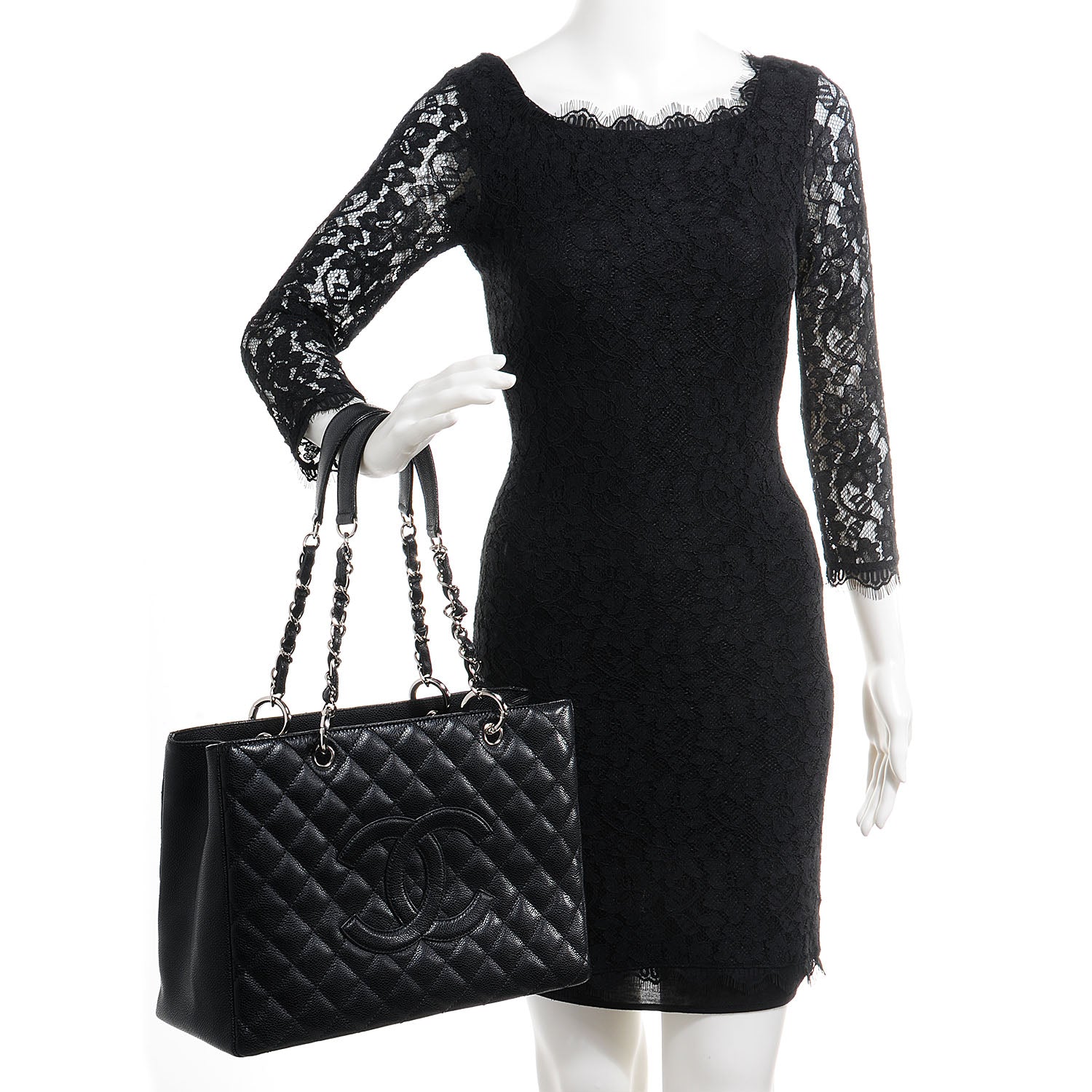 Chanel Caviar Grand Shopping Tote GST Black 2 of 8