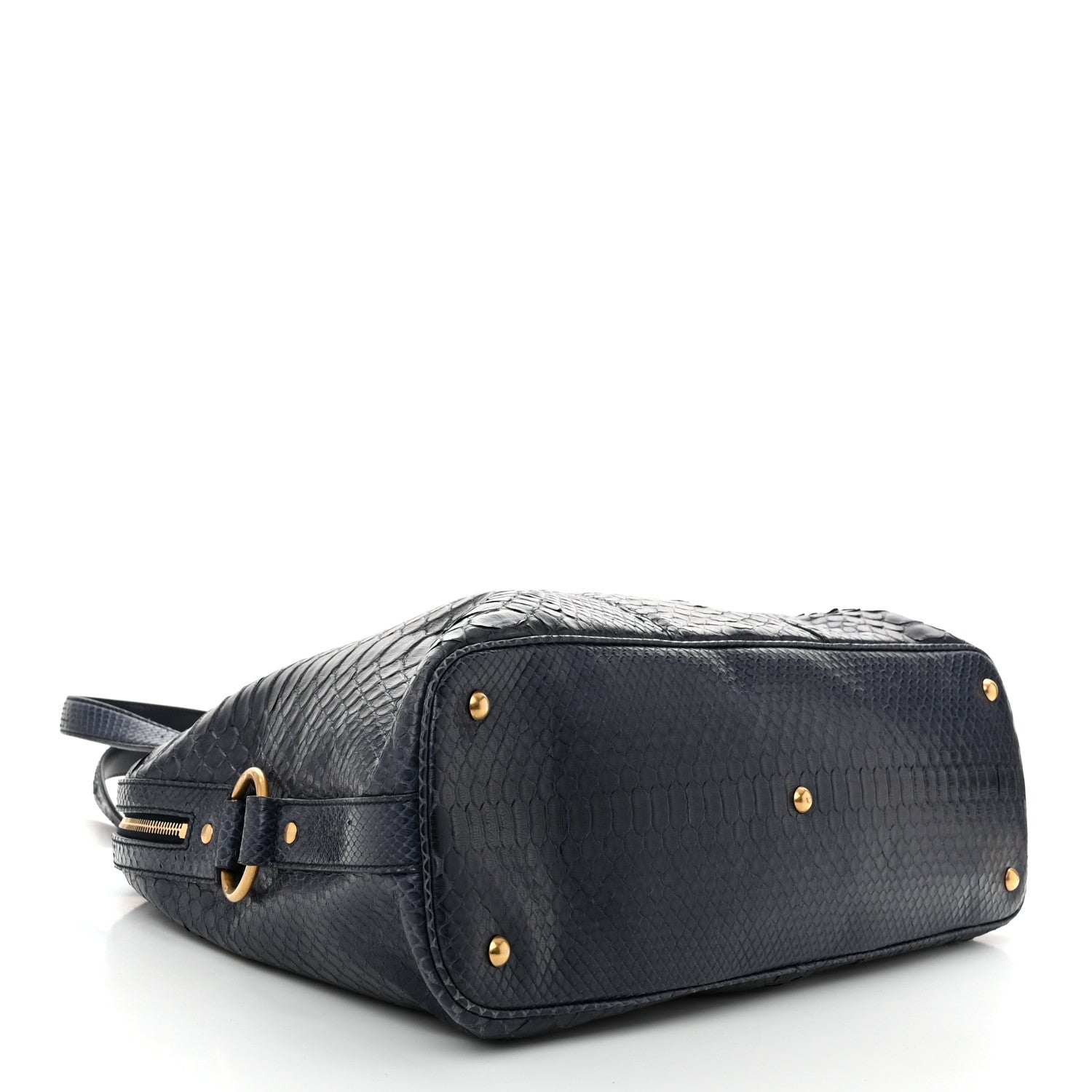 Saint Laurent Snakeskin Oversized Muse Blue 4 of 10