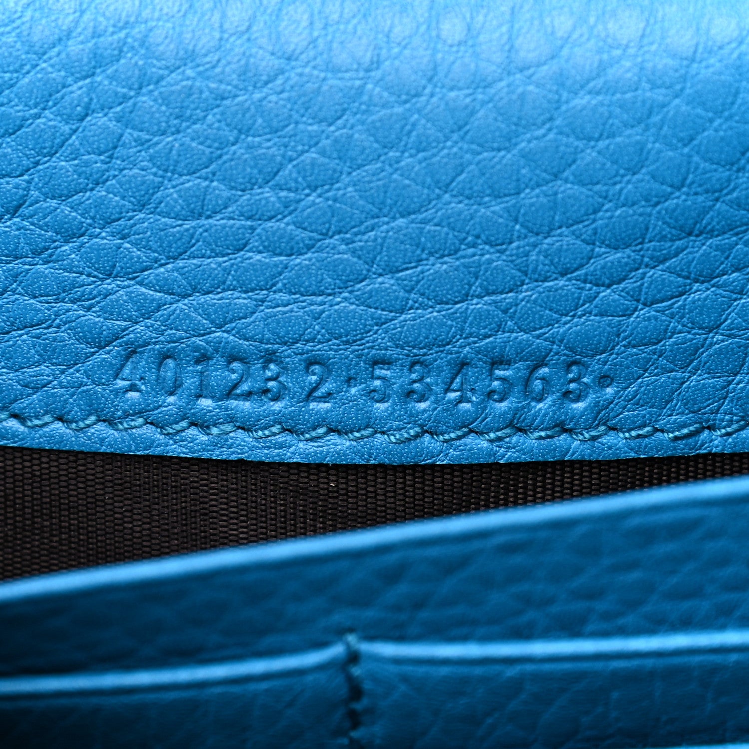 Gucci Calfskin GG Marmont Chain Wallet Blue 7 of 9