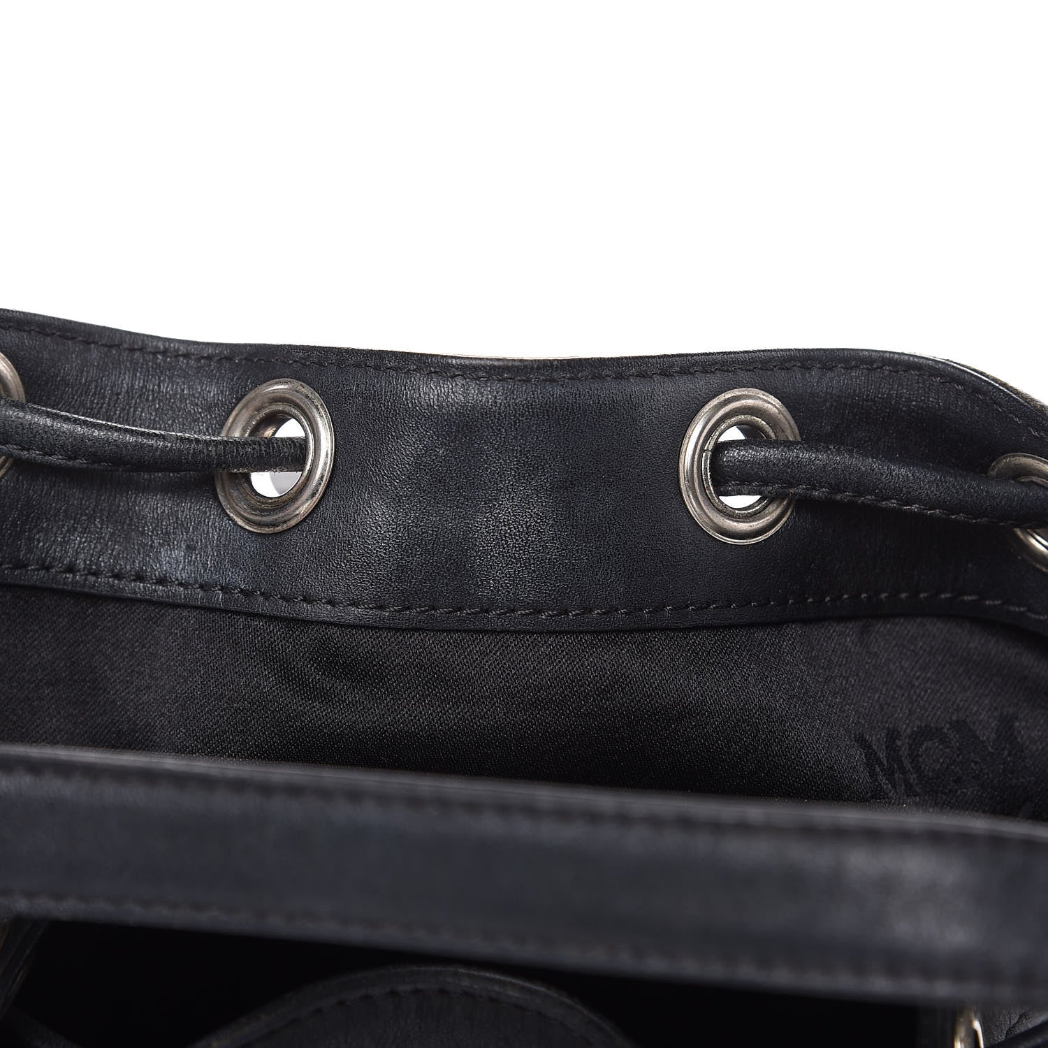 MCM Visetos Essential Drawstring Bucket Bag Black 10 of 12
