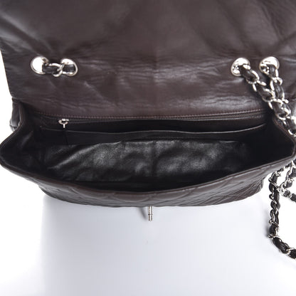 Chanel Lambskin Quilted Jumbo Single Flap Dark Brown 5 of 7
