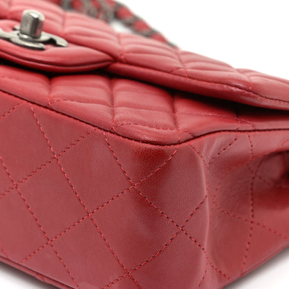 Chanel Lambskin Quilted Mini Rectangular Flap Red 10 of 12