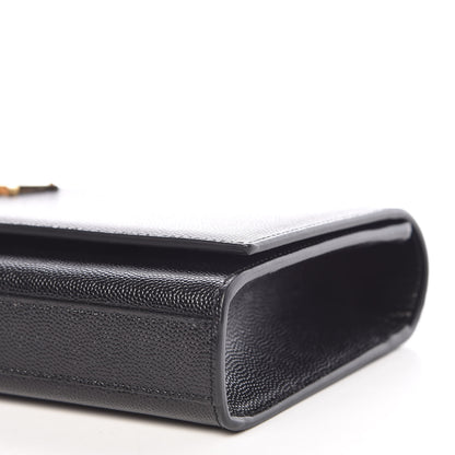 Saint Laurent Grain De Poudre Monogram Cassandre Clutch Black 6 of 9