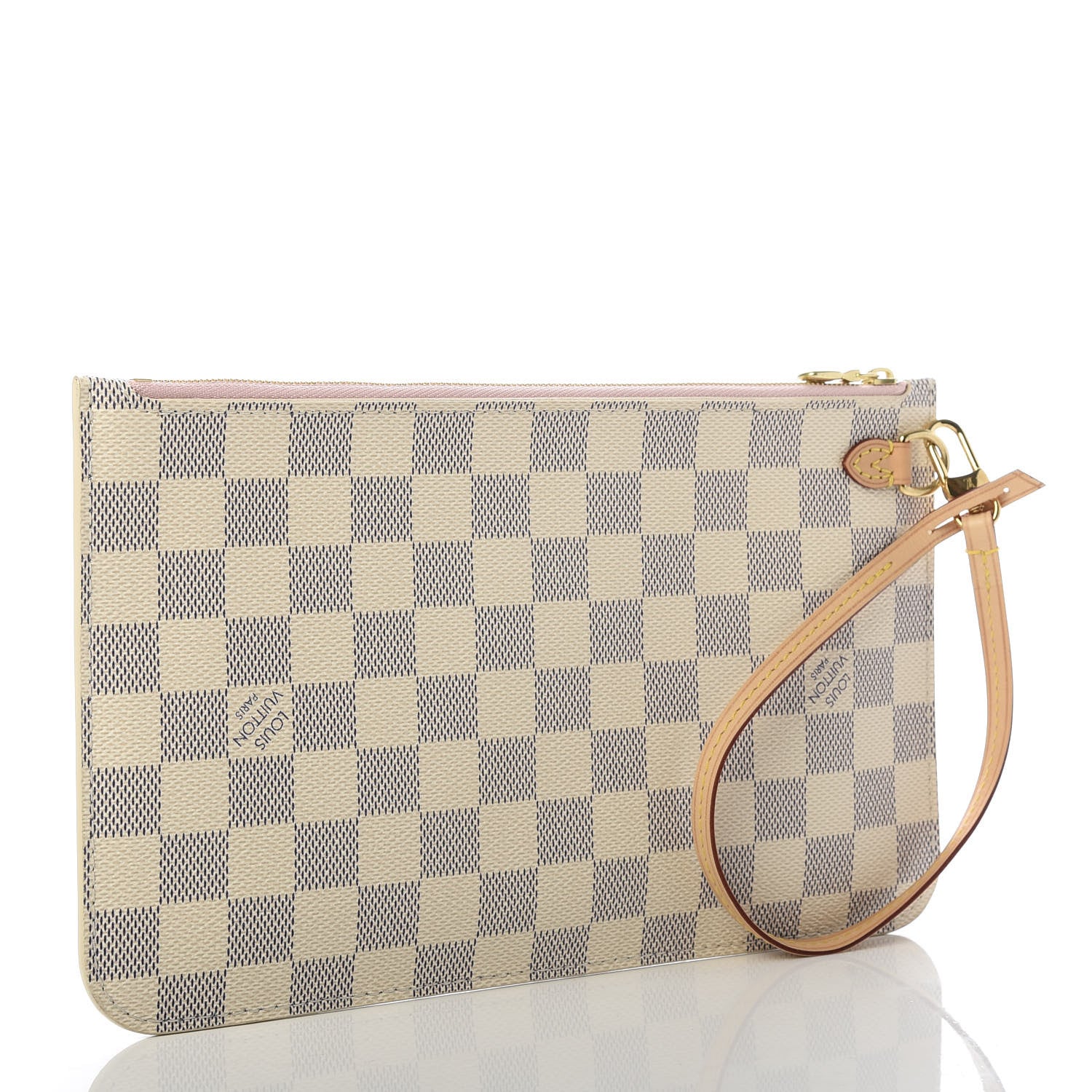 Louis Vuitton Damier Azur Neverfull MM GM Pochette Rose Ballerine 3 of 7