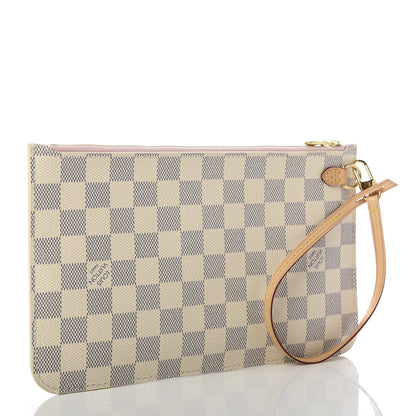 Louis Vuitton Damier Azur Neverfull MM GM Pochette Rose Ballerine 3 of 7