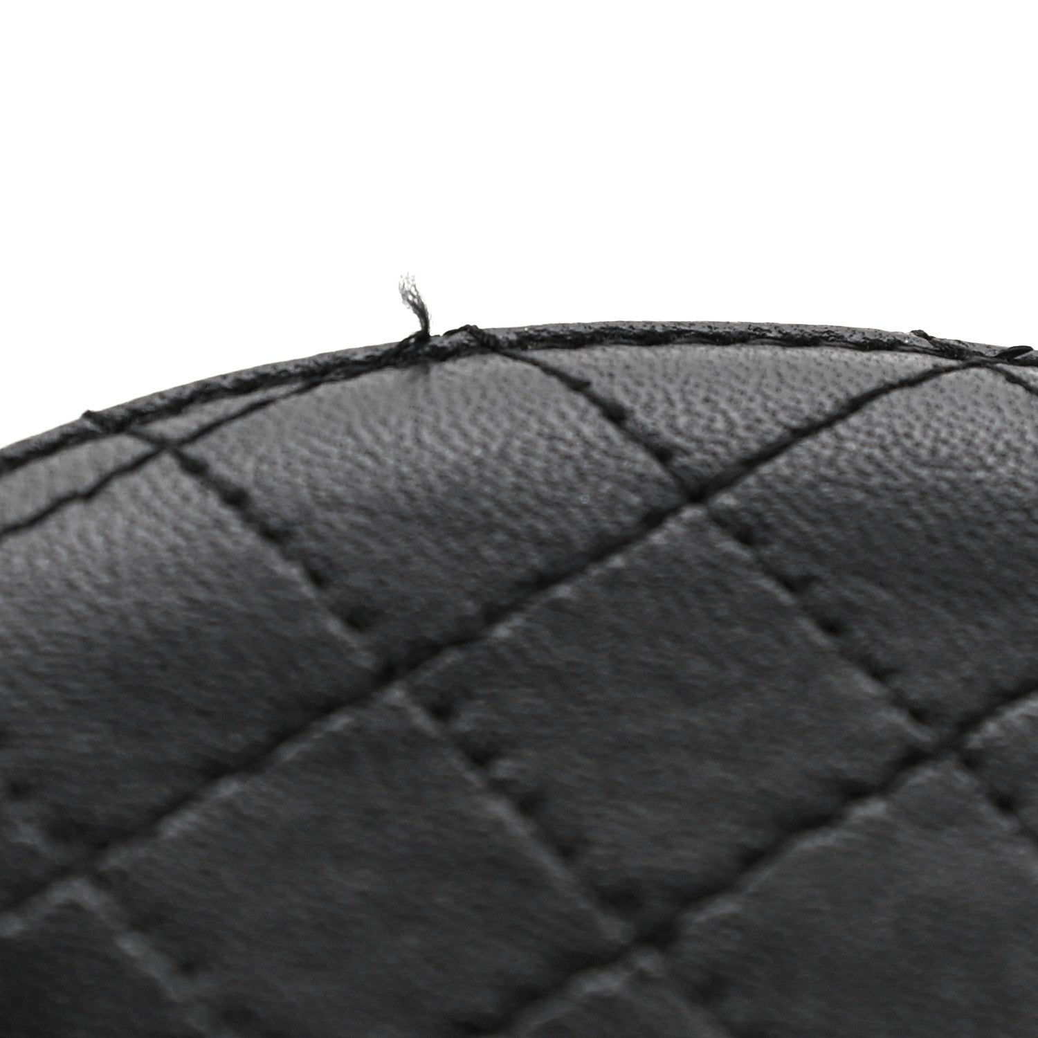 Chanel Lambskin Quilted Mini Round Vanity Case With Chain Black 14 of 14