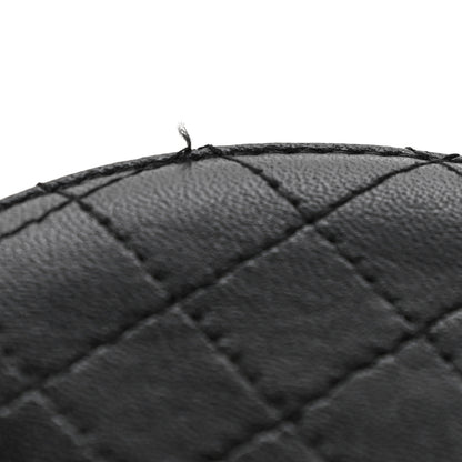 Chanel Lambskin Quilted Mini Round Vanity Case With Chain Black 14 of 14