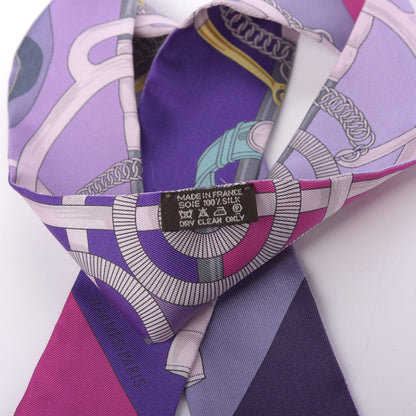 Hermes Silk Eperon d'Or Twilly 4 of 5