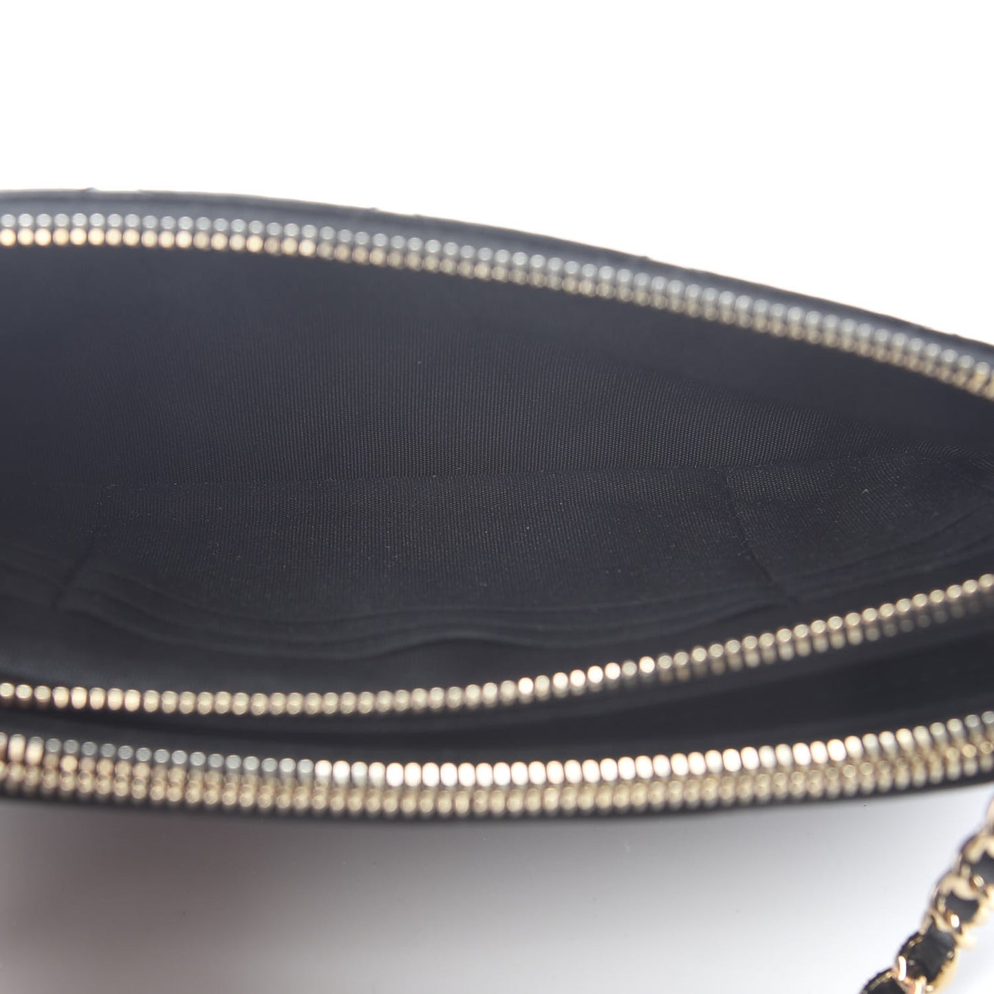 Calfskin Quilted Pearl Small Clutch With Chain Black