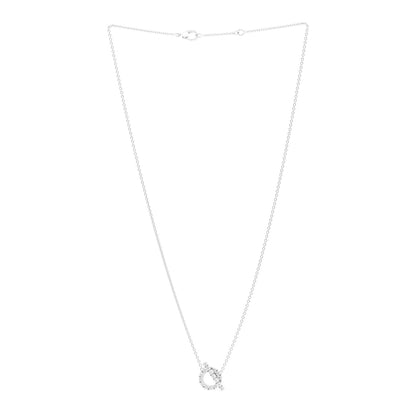 Hermes 18K White Gold Diamond Finesse Pendant Necklace 3 of 6