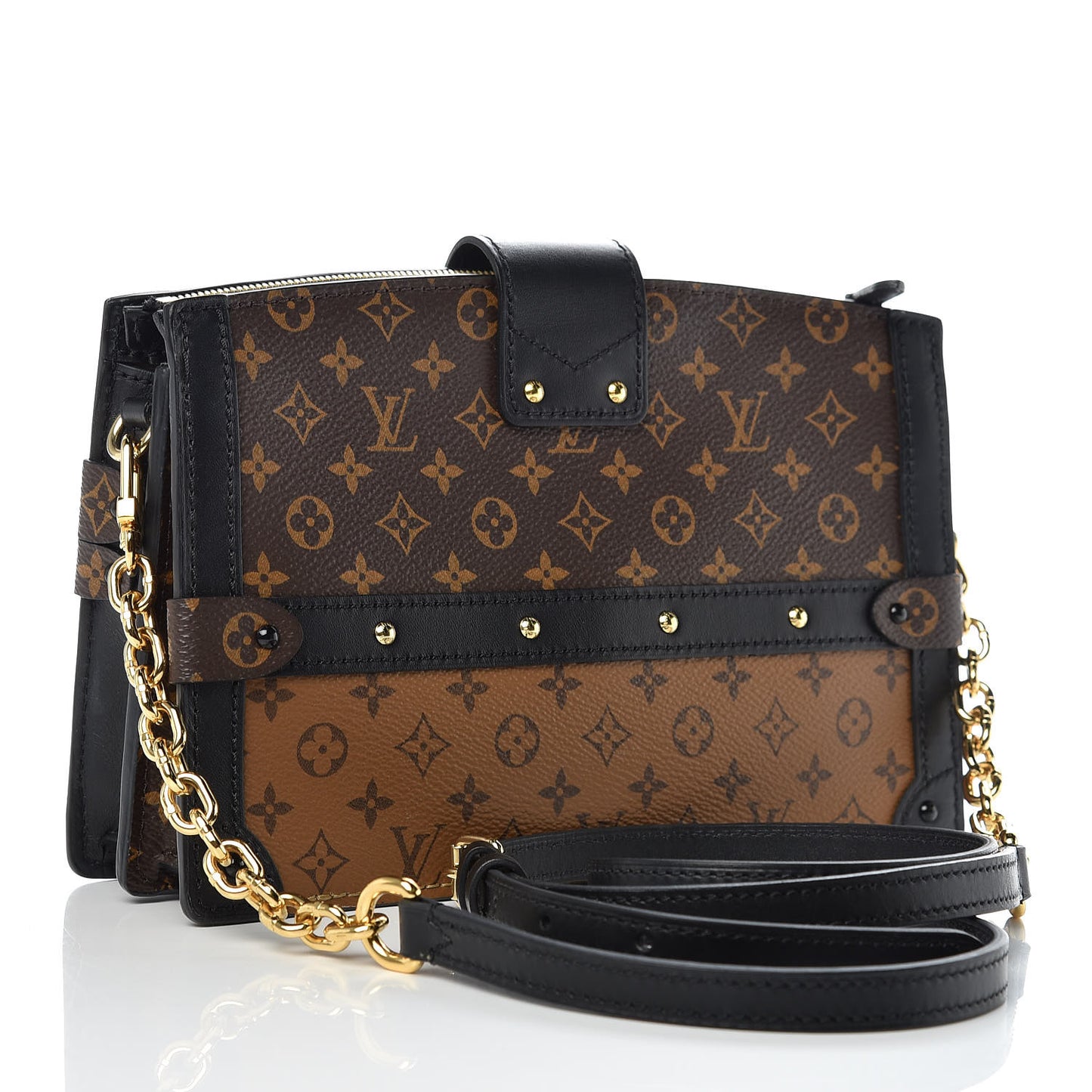Reverse Monogram Trunk Clutch