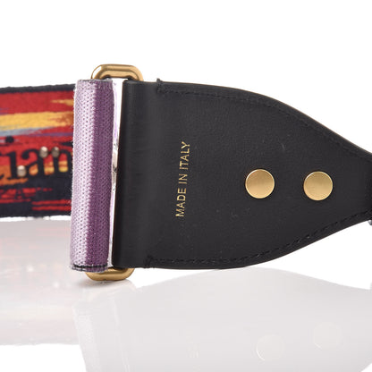 Christian Dior Canvas Embroidered Studded Rainbow Shoulder Strap 4 of 5