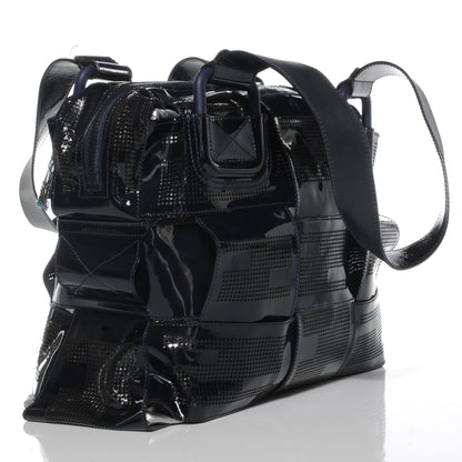 Fendi Patent Mesh Crossword Bag Navy 3 of 8
