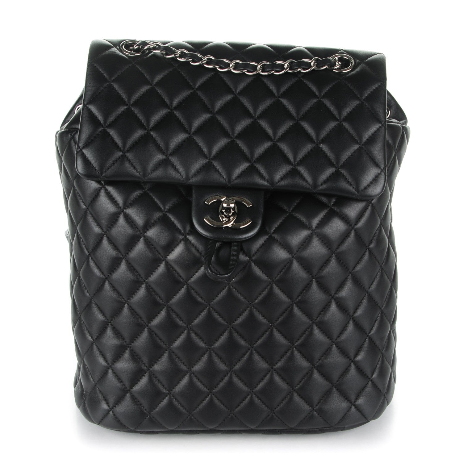 Chanel Lambskin Quilted Large Urban Spirit Backpack Black 1 of 8