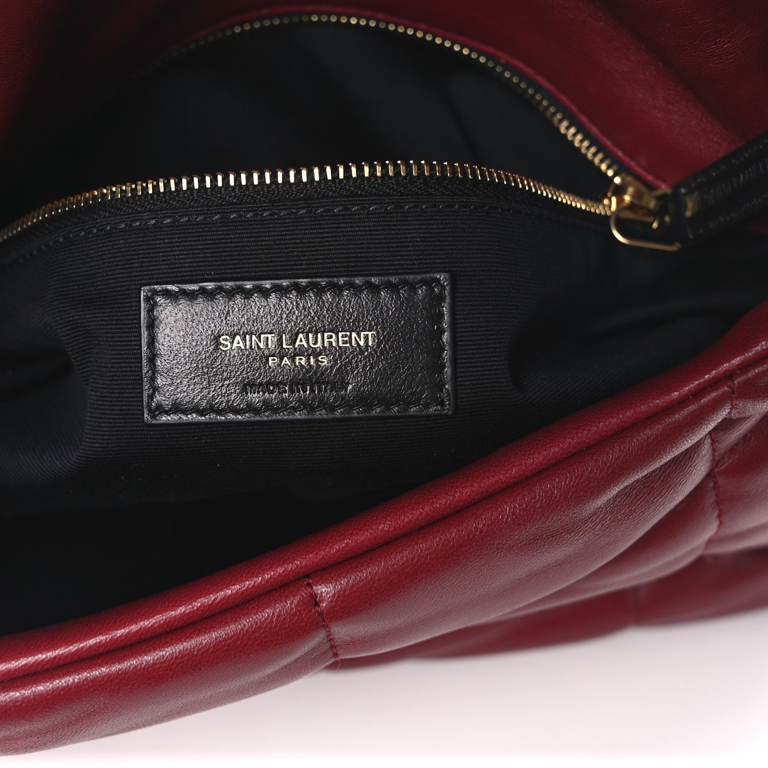 Saint Laurent Lambskin Quilted Small Loulou Puffer Monogram Chain Satchel Red 6 of 10