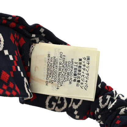 Gucci Cotton GG Ginny Headband S Blue Red 5 of 5