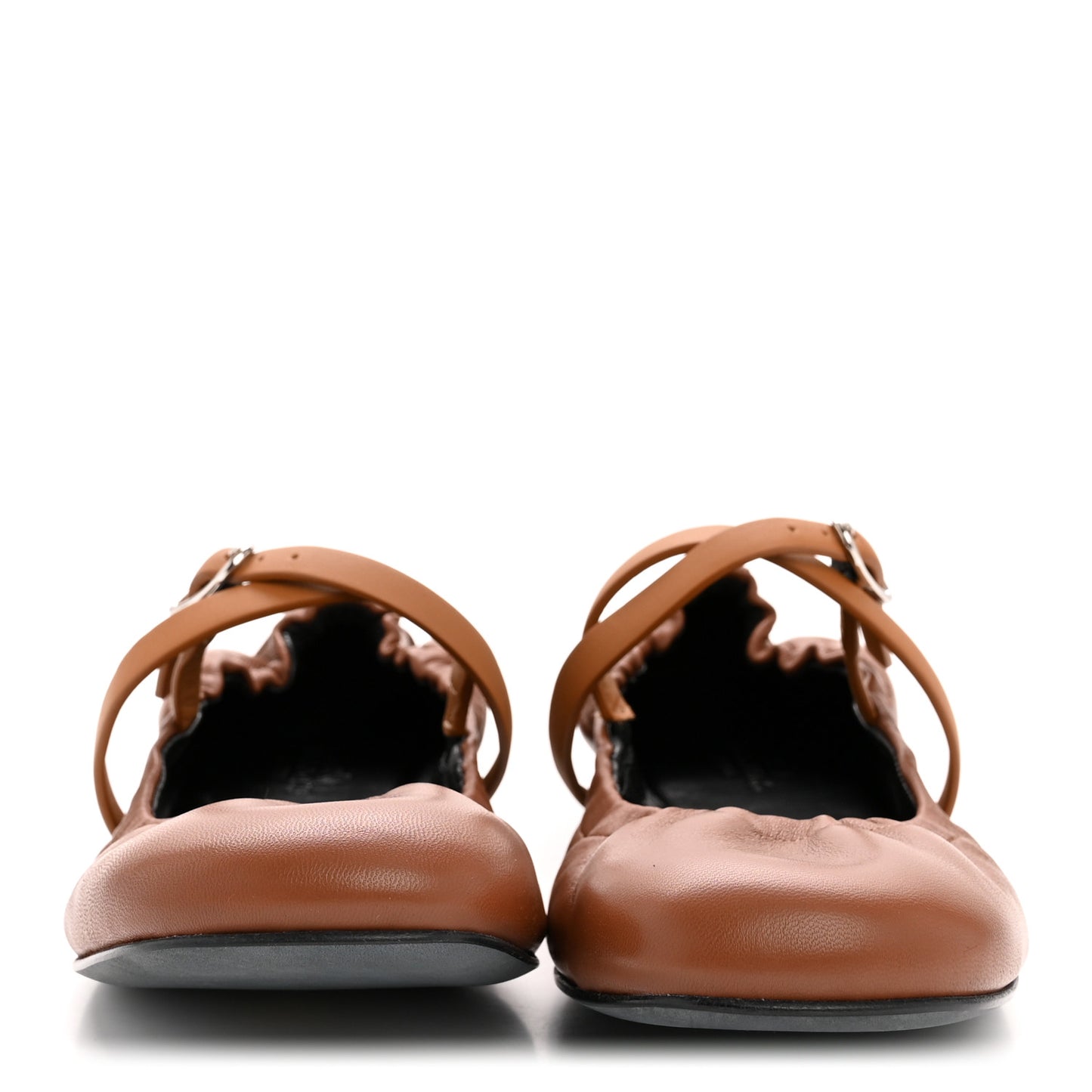 Nappa Calfskin Jolly Ballerina Flats 38 Gold Naturel