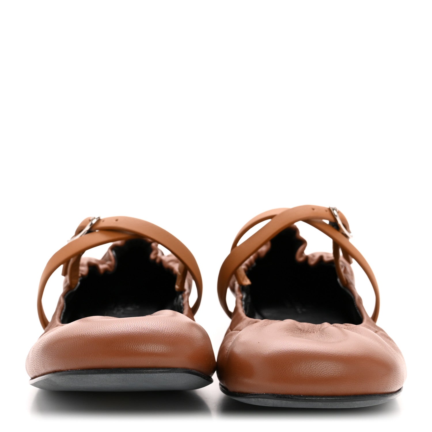 Hermes Nappa Calfskin Jolly Ballerina Flats 38 Gold Naturel 3 of 10