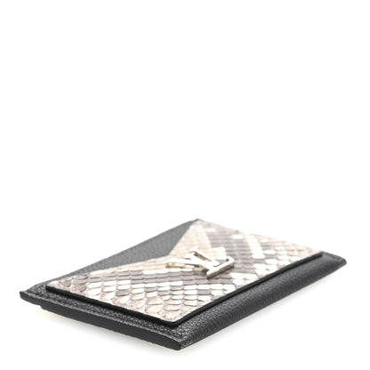 Louis Vuitton Snakeskin Lockme Card Holder Black 4 of 10