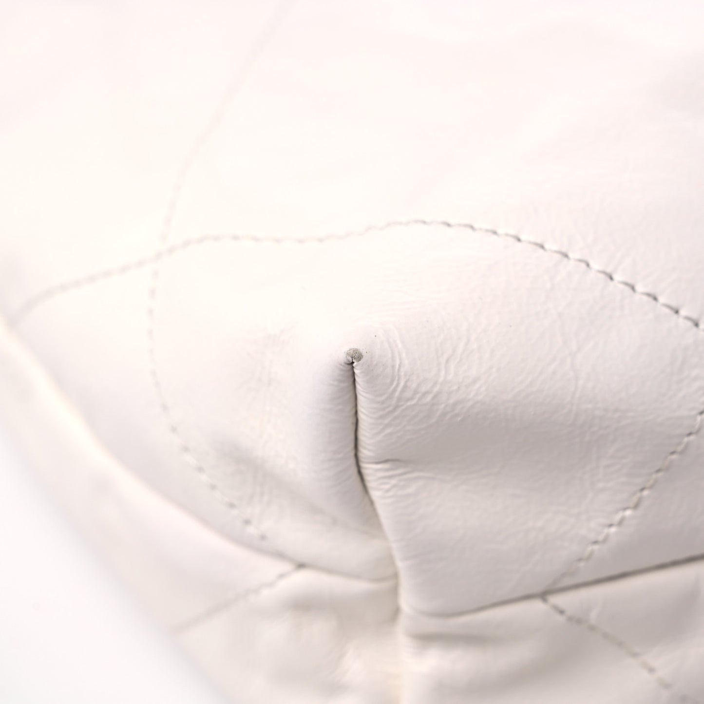 Calfskin Quilted Small Chanel 22 White