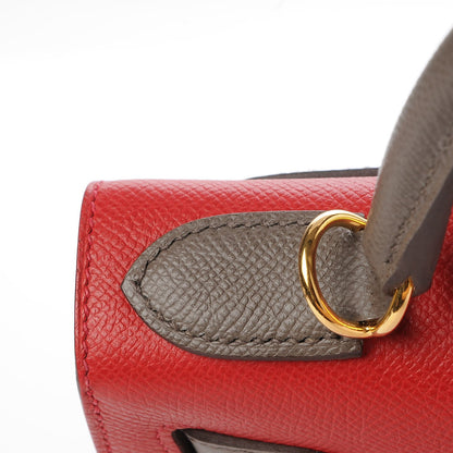Hermes Epsom Horseshoe Kelly Sellier 28 Rouge Casaque Etain 33 of 36
