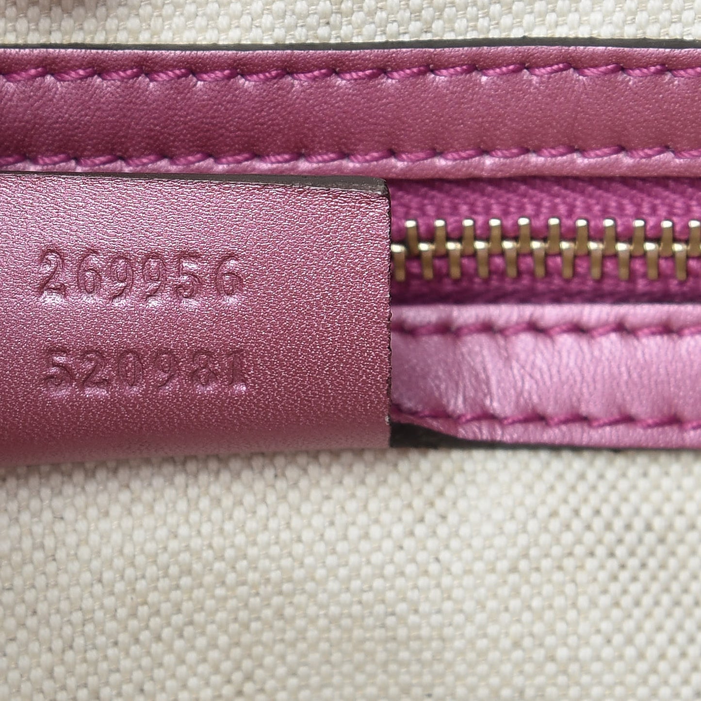 Metallic Soft Guccissima Large Heart Bit Charm Top Handle Tote Fresia Rose