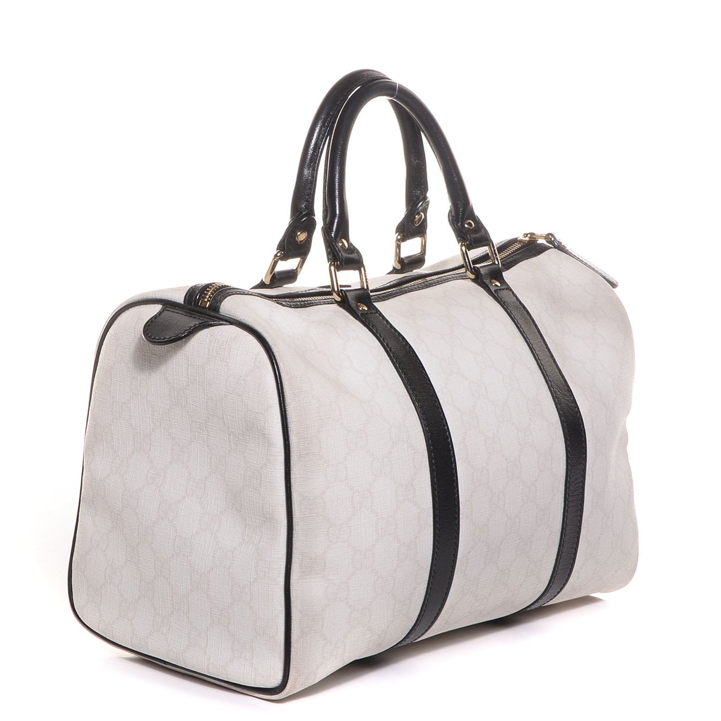 GG Plus Monogram Medium Joy Boston White Black