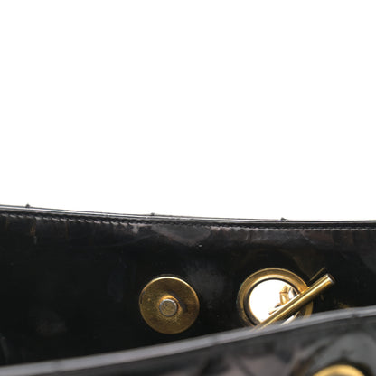 Chanel Patent Quilted CC Shoulder Bag Black 12 of 14