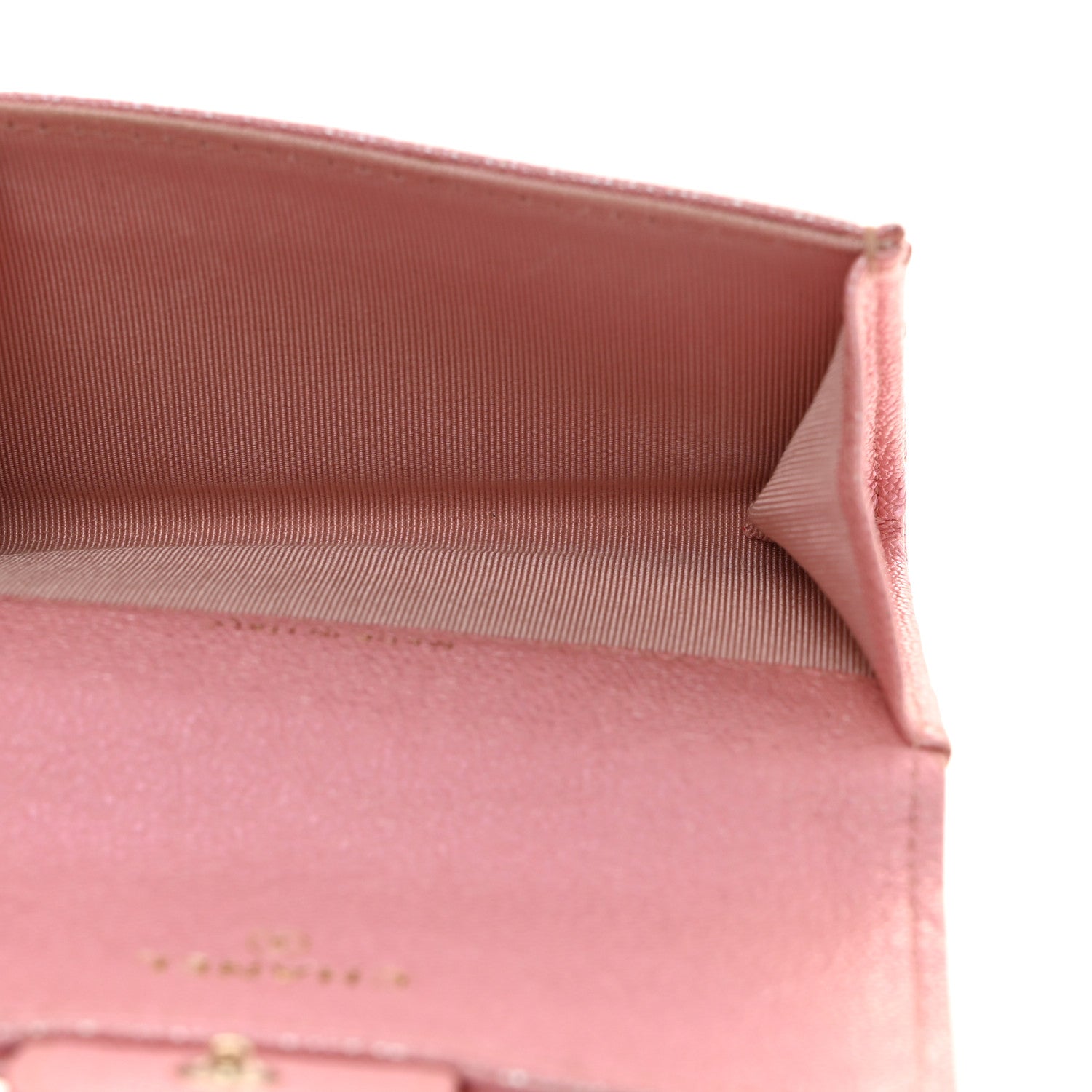 Chanel Iridescent Caviar Quilted Flap Card Holder Rose Pink 5 of 7