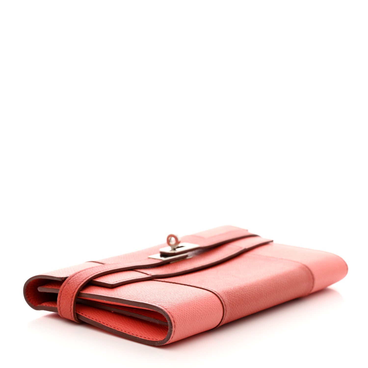 Hermes Epsom Flag Kelly Longue Wallet Corail Flamingo 4 of 9