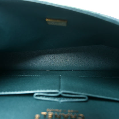 Chanel Iridescent Caviar Quilted Medium Double Flap Green 5 of 11