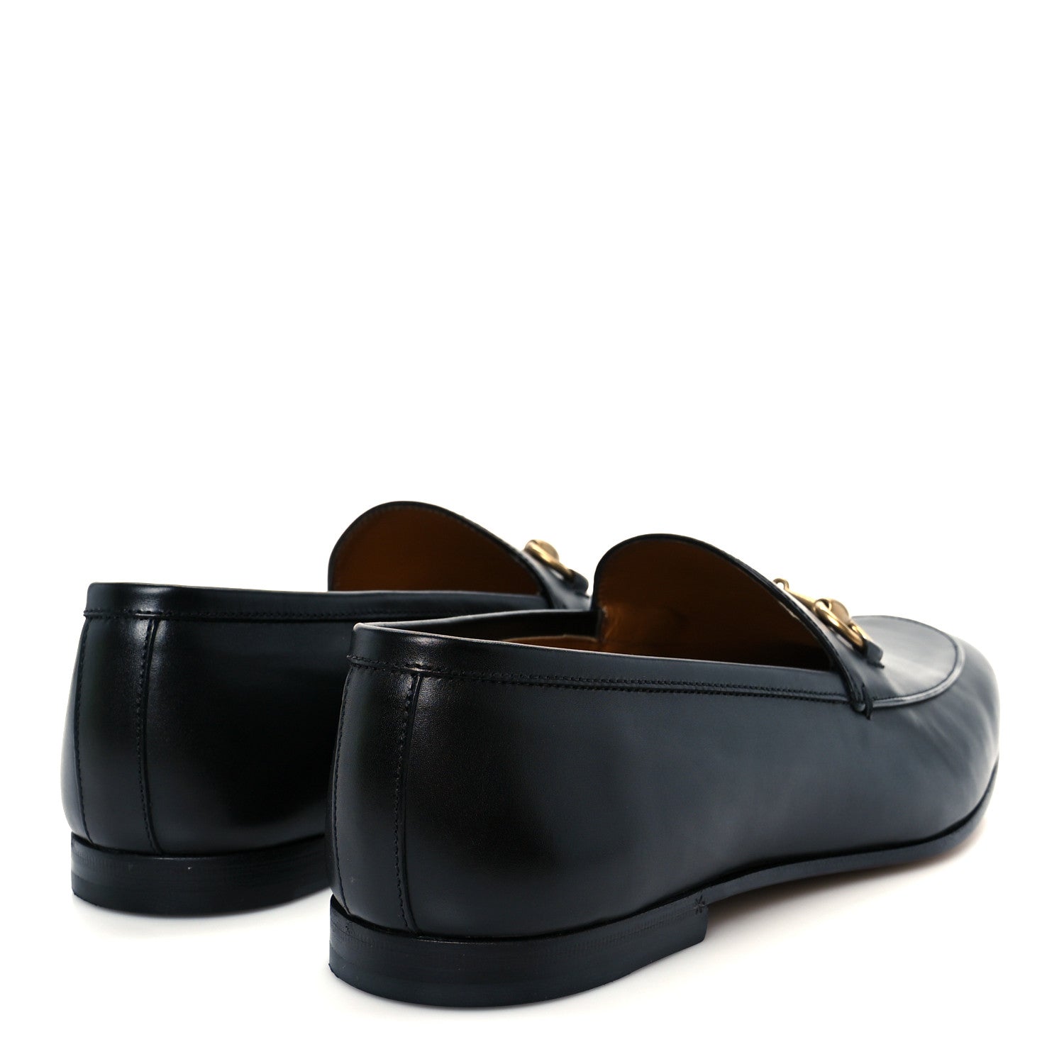 Gucci Betis Glamour Calfskin Horsebit Mens Jordaan Loafers 9.5 Black 10 of 22