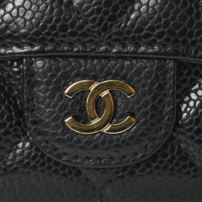 Chanel Caviar Quilted Flap Card Holder Wallet Black 9 of 10