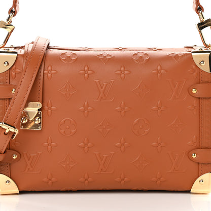 Louis Vuitton Calfskin Debossed Monogram Side Trunk Tan 7 of 10