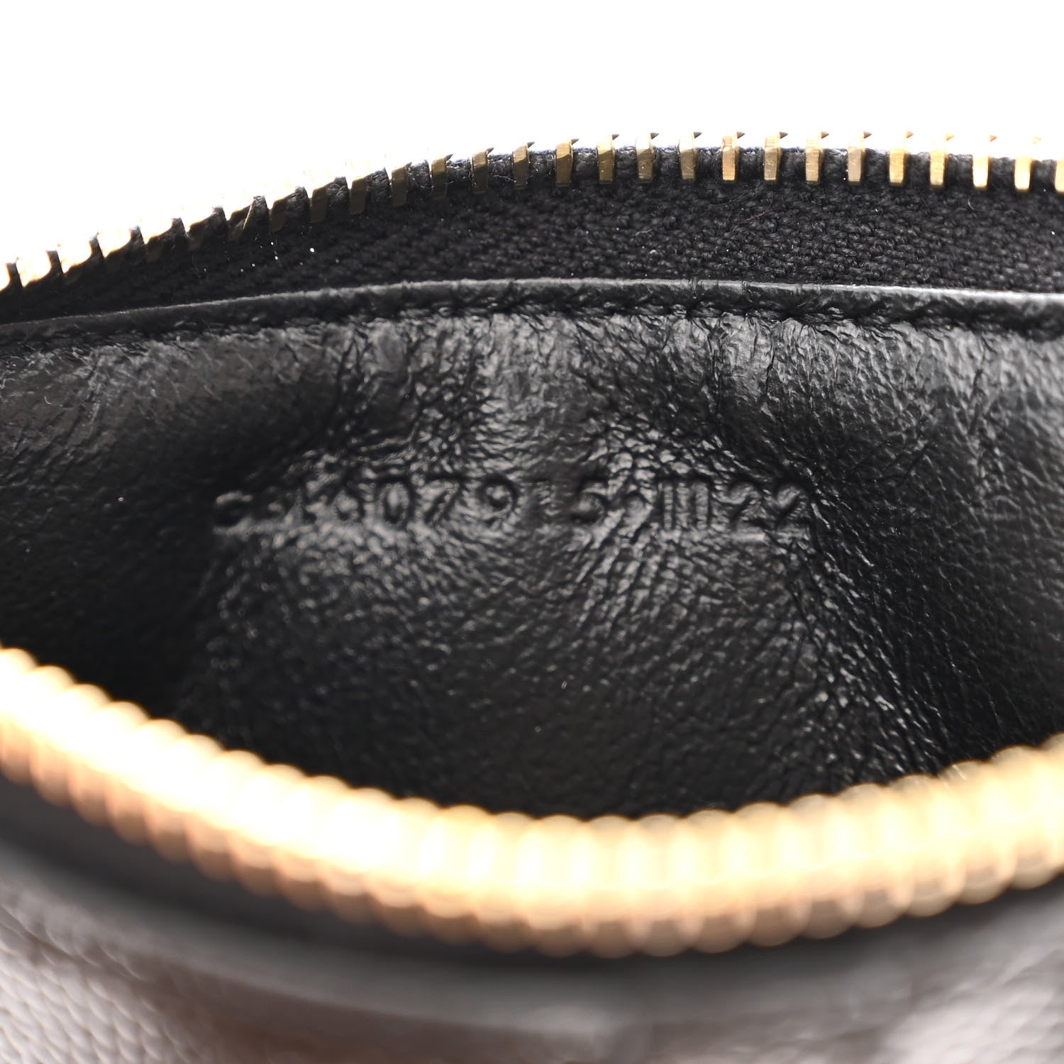 Saint Laurent Monogram Grain de Poudre 5 Fragments Zip Pouch Card Holder Black 7 of 10